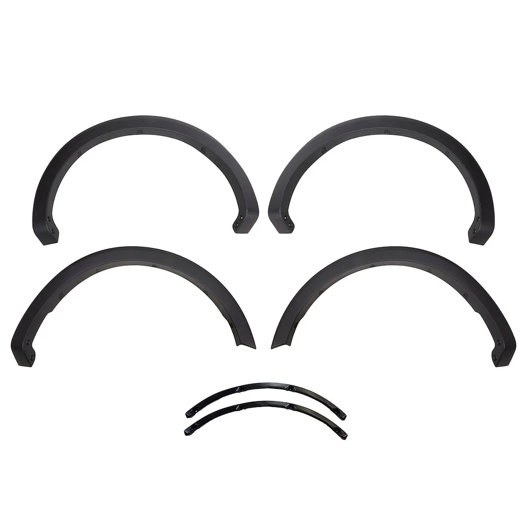 TFF3011OE – TRAILFX Fender Flare, OE Style 1-1/2 Inch Tire Coverage Black Smooth Paintable Finish Injected Polypropyl...